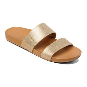 Reef cushion bounce vista sandal metallic gold 11 EUC some wear (see photos)